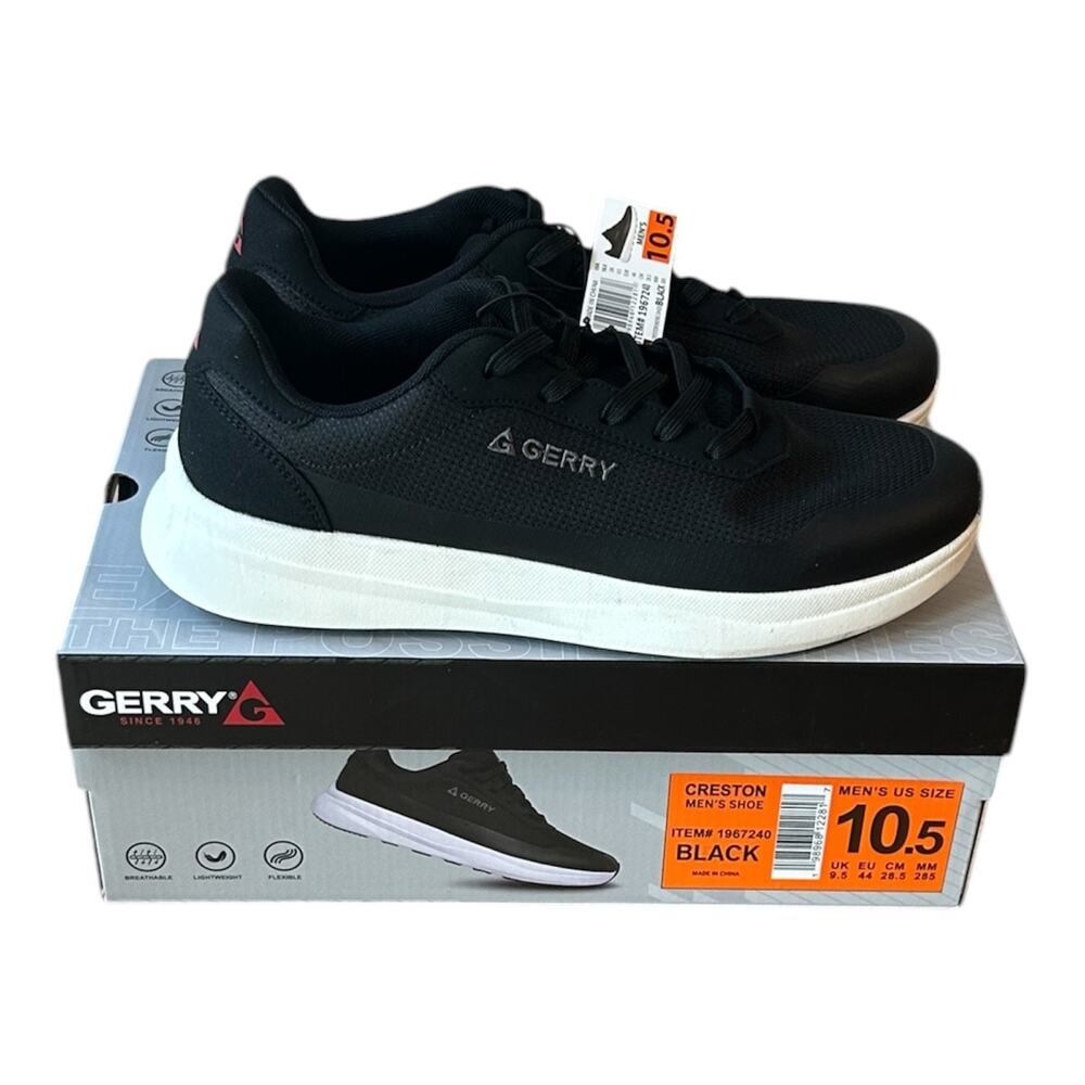 Gerry Men's Creston Shoe, Lightweight, Lace Up, Black, Size 10.5
